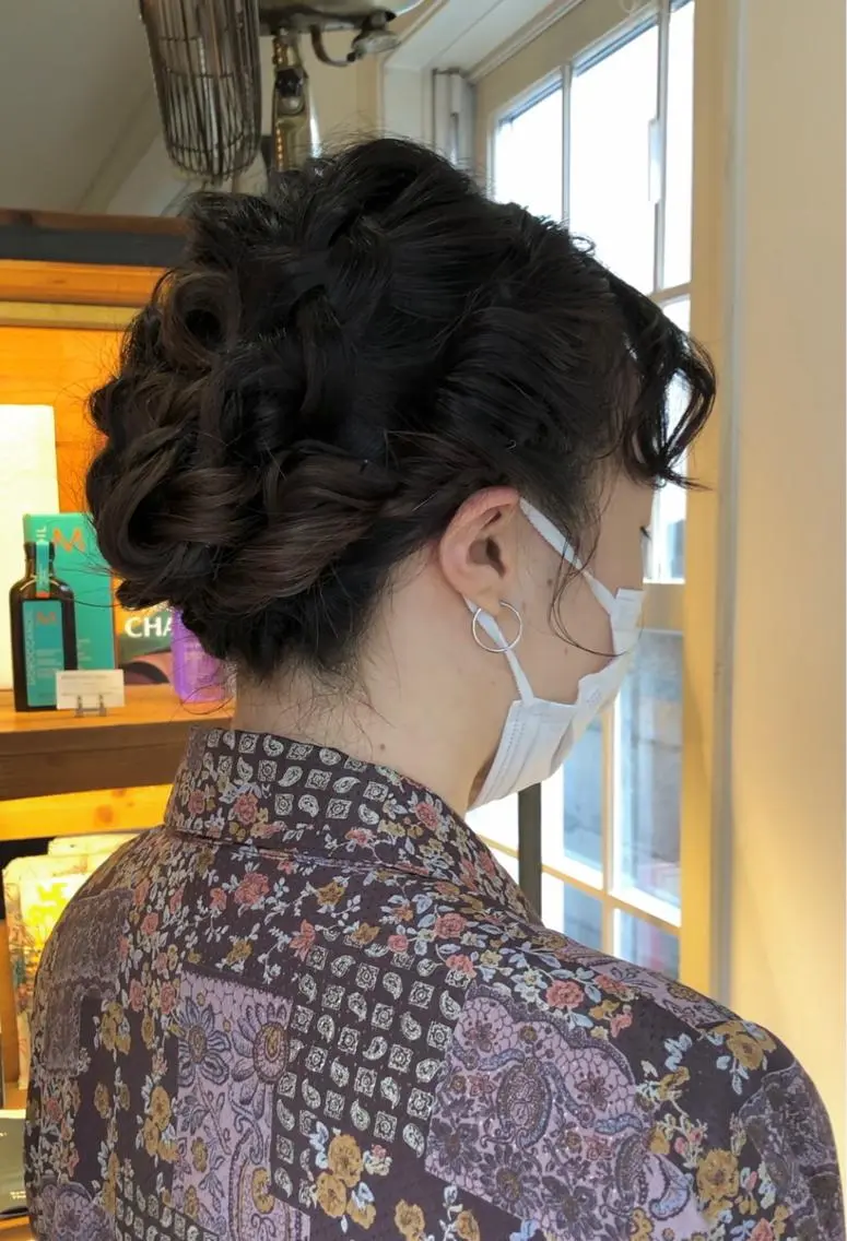 ミディアム ヘアアレンジ ヘアセット eri kinjoのヘアスタイル