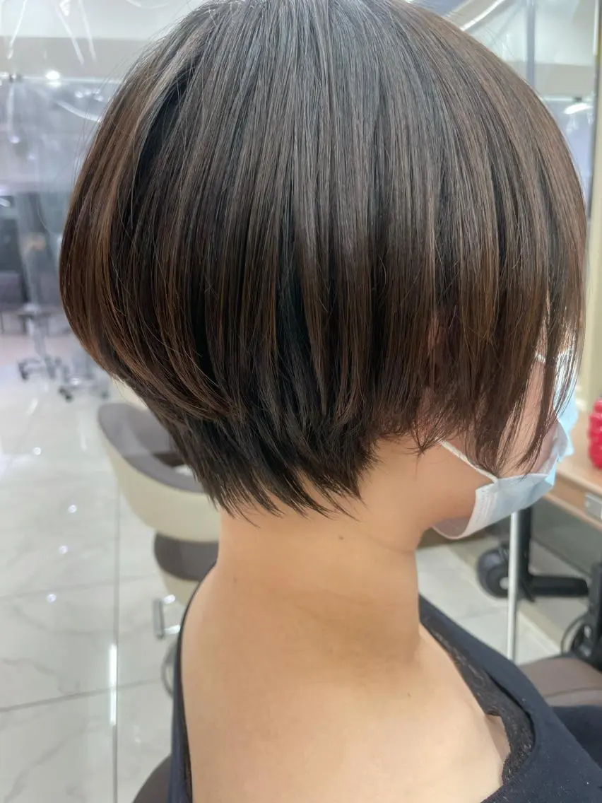 ショート くびれヘア ショートヘア 店長福島成美/髪質 改善縮毛矯正/カラーのヘアスタイル