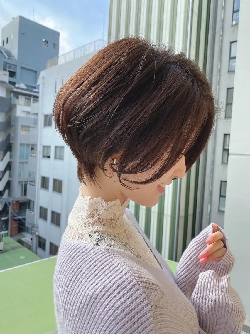 ショート カラー カット ヘアカラー トリートメント 🌟モテ髪ショート 🌟店長 津賀涼のヘアスタイル