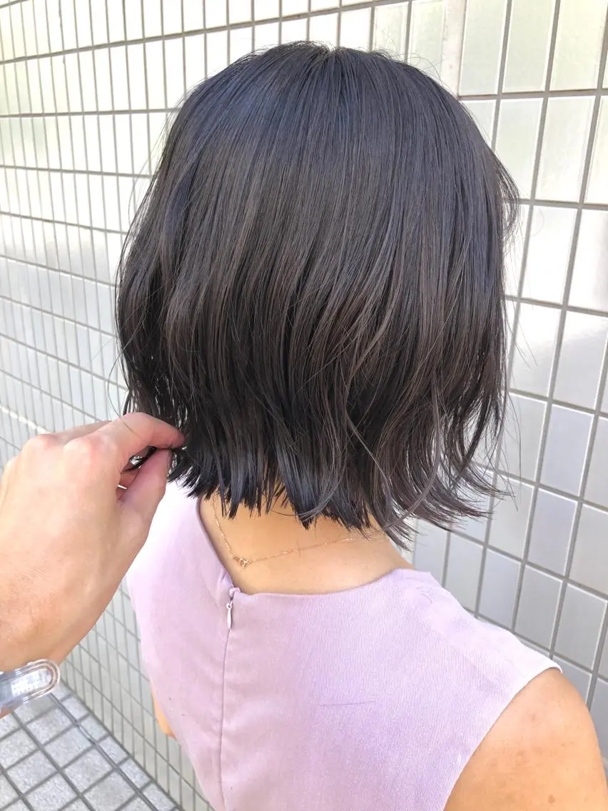 ショート ラベンダーベージュ くびれヘア ハイライト 髪質改善 タンバルモリ ハイトーン×似合わせ 🌱中川慎之介のヘアスタイル