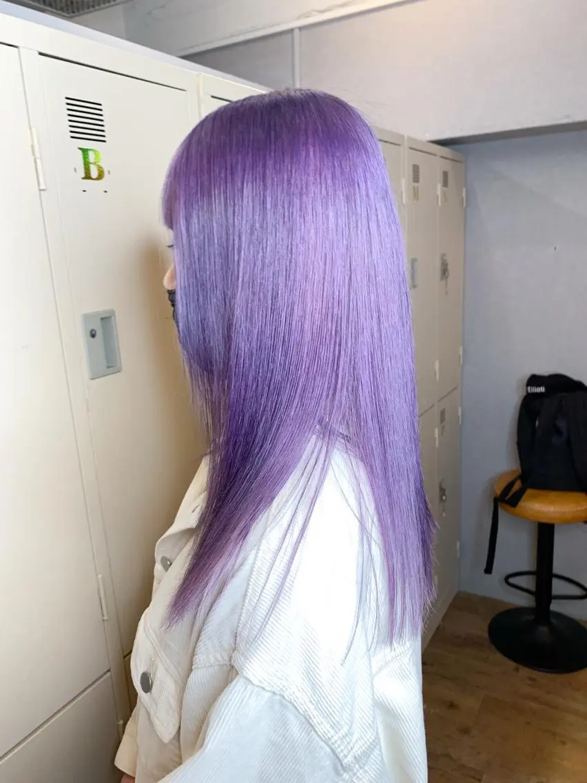 セミロング カラー パープルカラー カット ヘアカラー 🌈 DAIKI 🌈のヘアスタイル
