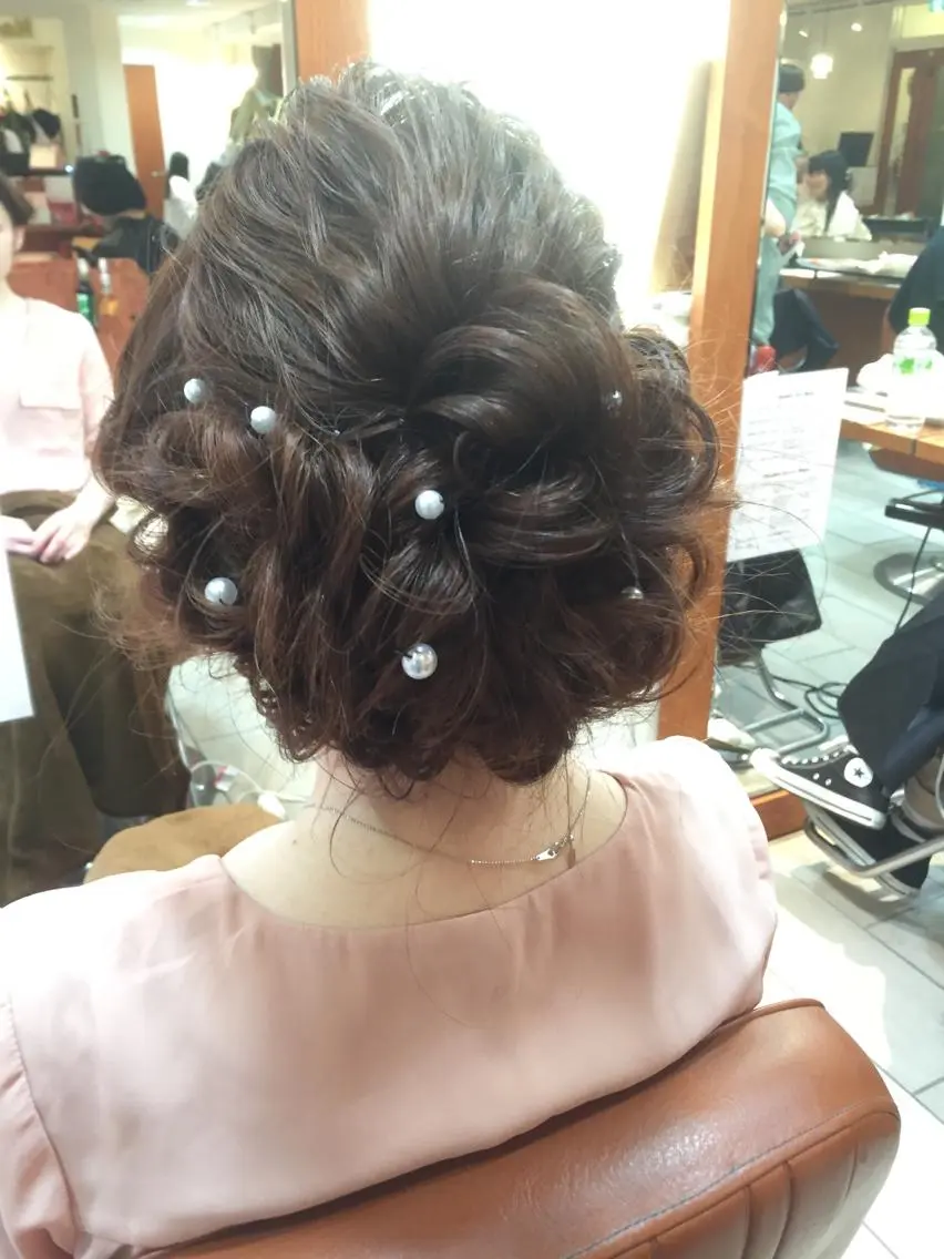 ロング カラー パーマ ヘアアレンジ 可愛いを作る神 ナオヒロのヘアスタイル