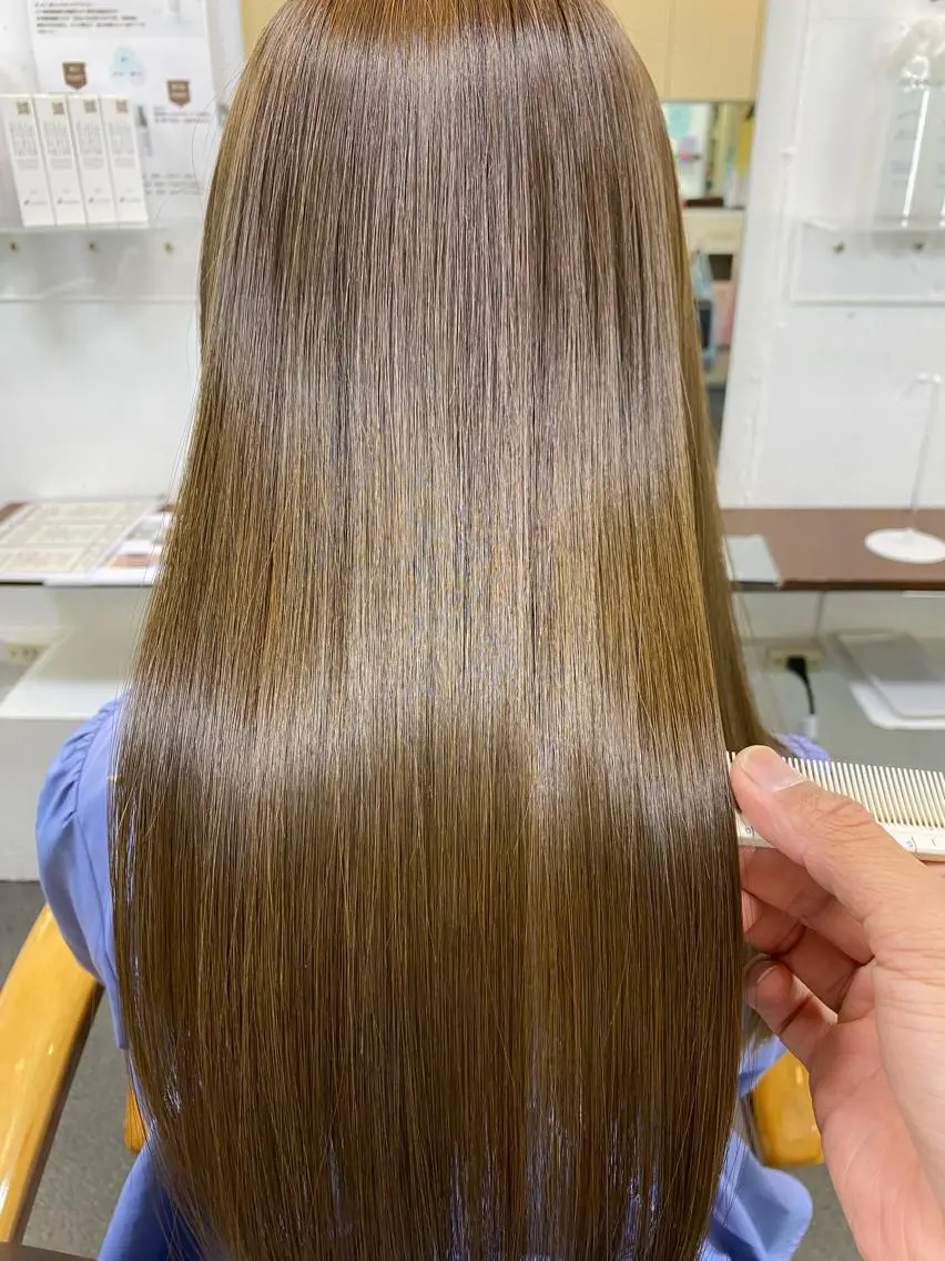 ロング カラー 髪質改善 カット ヘアカラー トリートメント 【髪質改善】に特化 オリーブオイルクラブのヘアスタイル