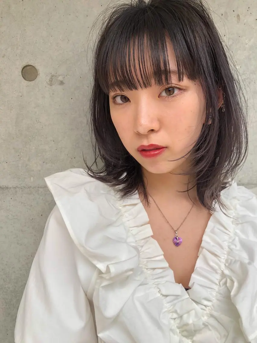 セミロング カット トリートメント nessヤマサキ リュウタのヘアスタイル