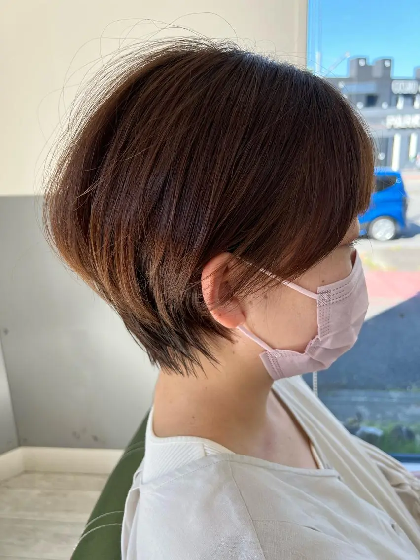 ショート ショートヘア カット ヘッドスパ 山田 香織のヘアスタイル