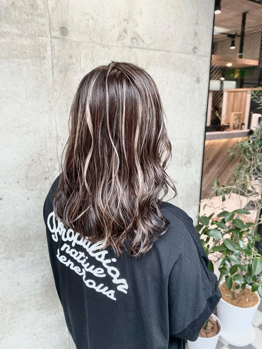 ロング カラー ハイライトカラー ハイライト カット ヘアカラー 🌈透明感カラー ✨松田龍也🌈のヘアスタイル