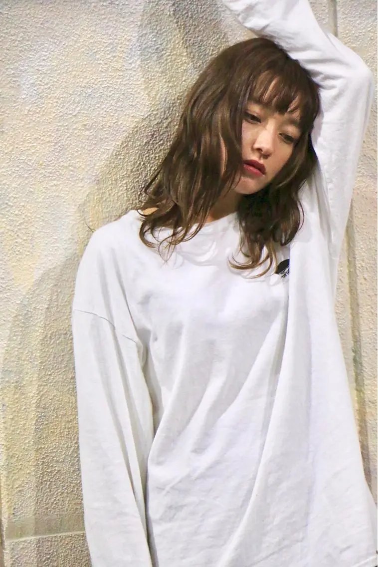 ミディアム カット ヘアカラー トリートメント 一ノ瀬 暁のヘアスタイル