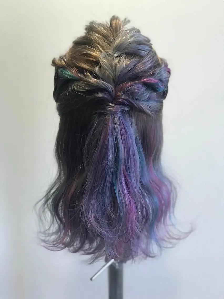 ミディアム カラー ヘアカラー トリートメント 松村 未央のヘアスタイル