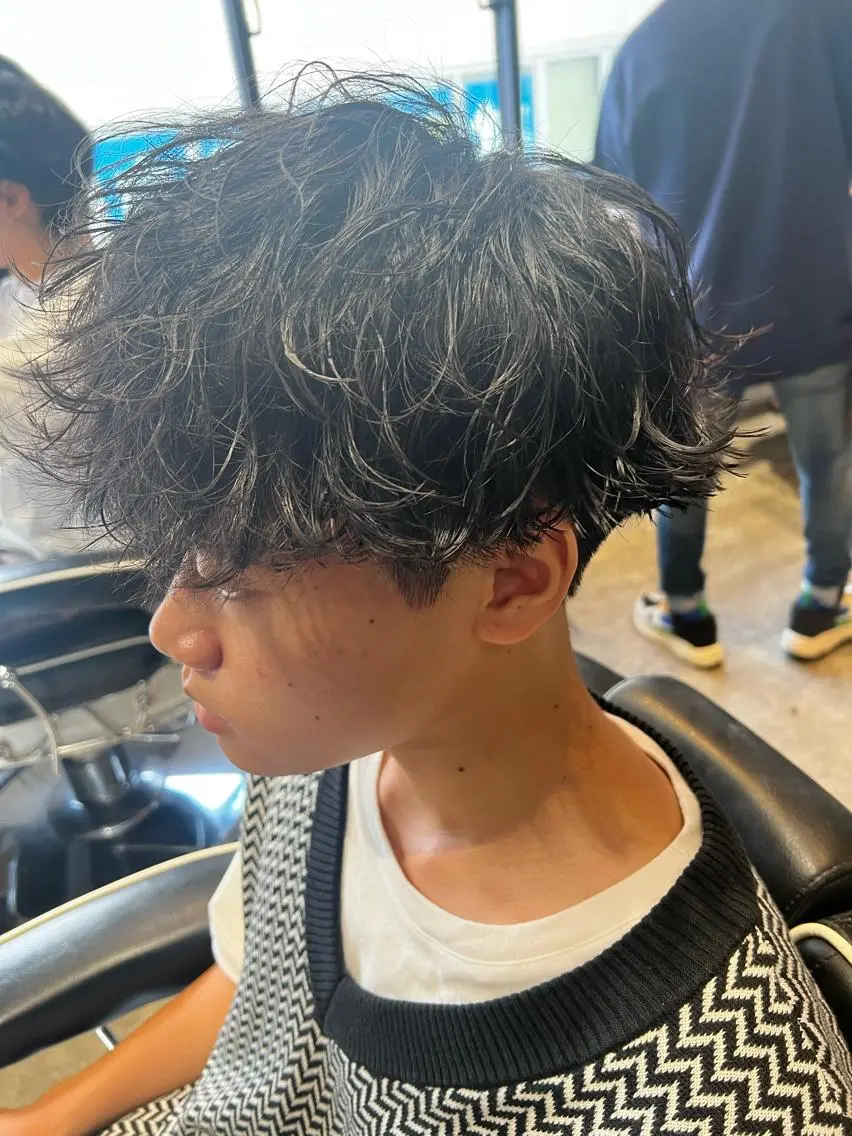 ミディアム ミディアムパーマ カット パーマ トリートメント メンズ専門　店長 大澤幸平のヘアスタイル