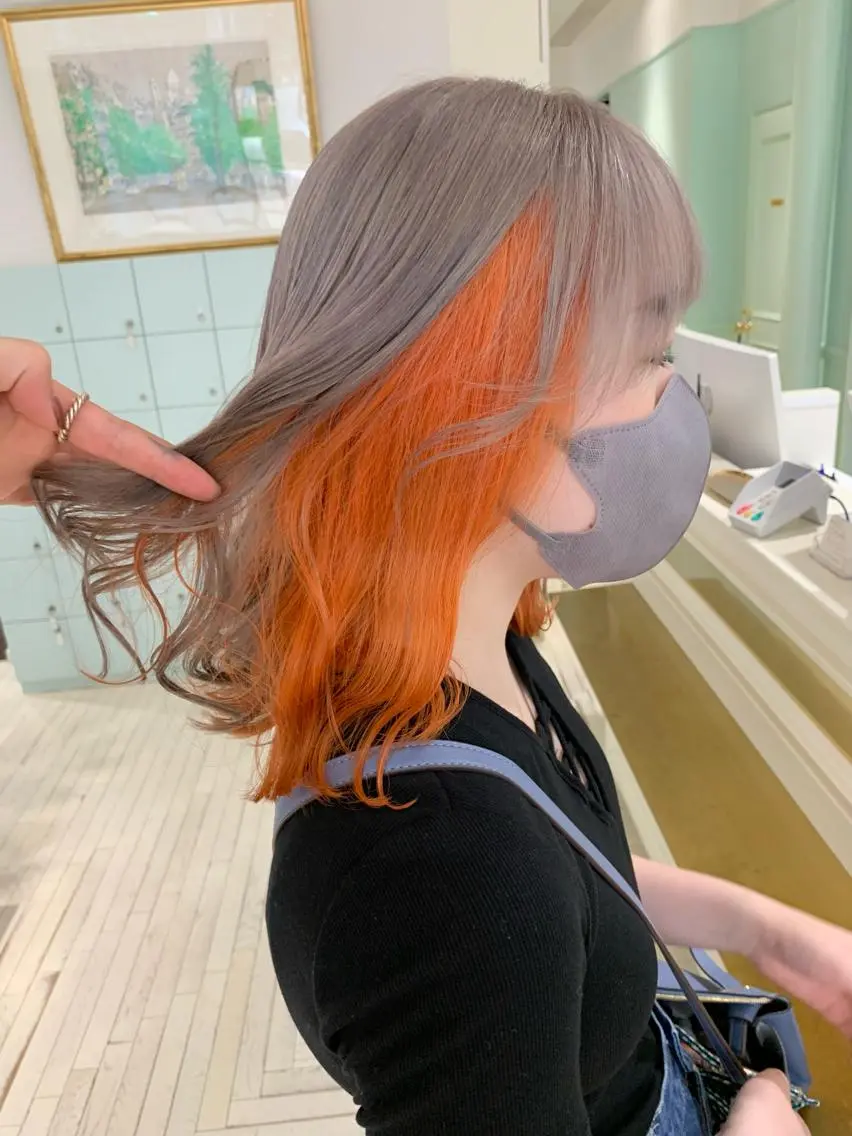 ミディアム カラー ヘアカラー トリートメント ヘアセット 🎀透明感 カラー🎀ミズキのヘアスタイル