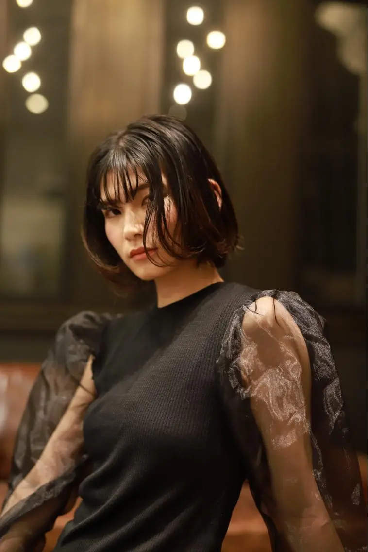 ショート ボブ くるくるパーマ aikoのヘアスタイル