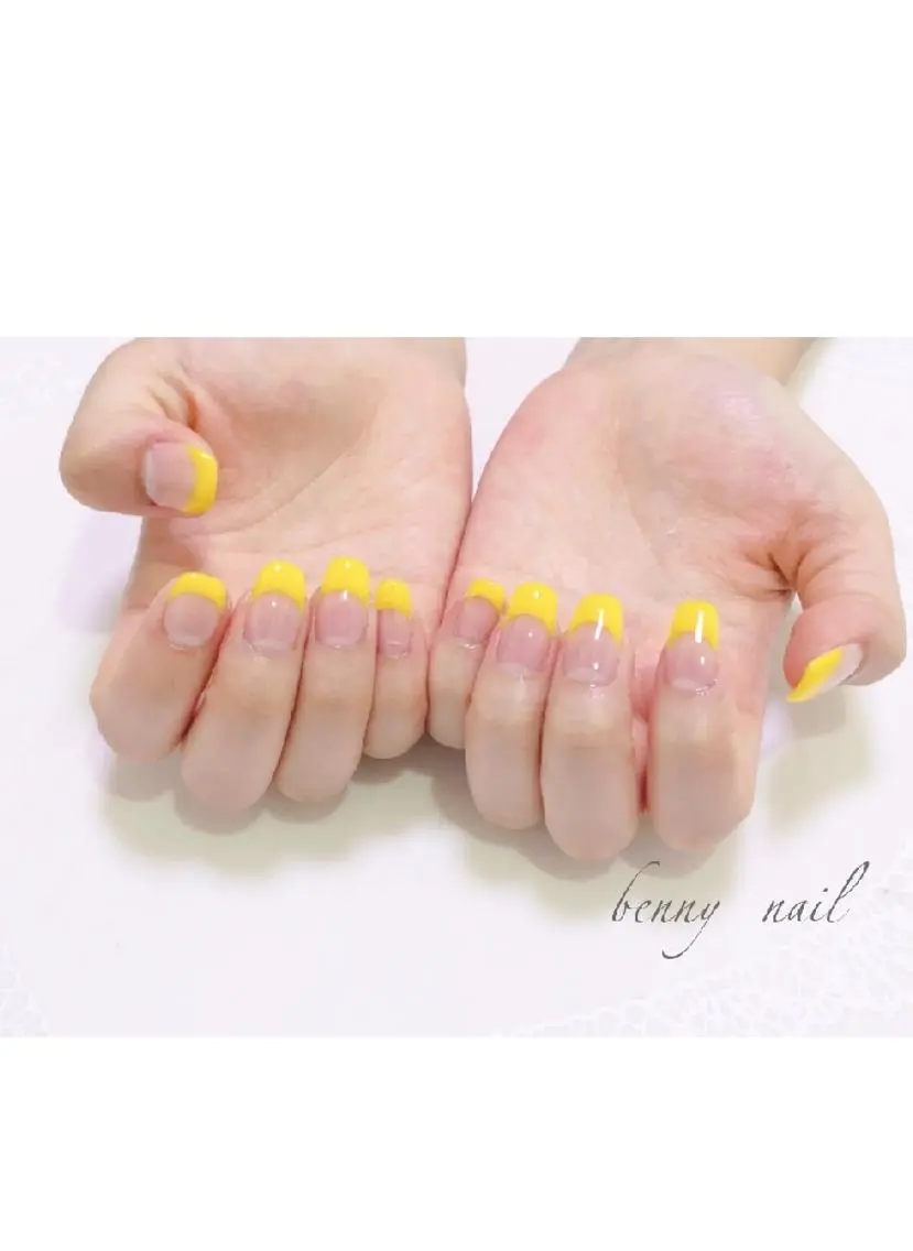 ネイル フレンチネイル 最終受付23時半 benny nailのネイルデザイン