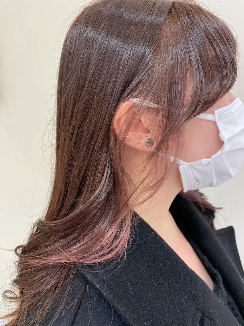 ロング カラー ヘアアレンジ 銀座メンズ専門🖤 叶奈々のヘアスタイル