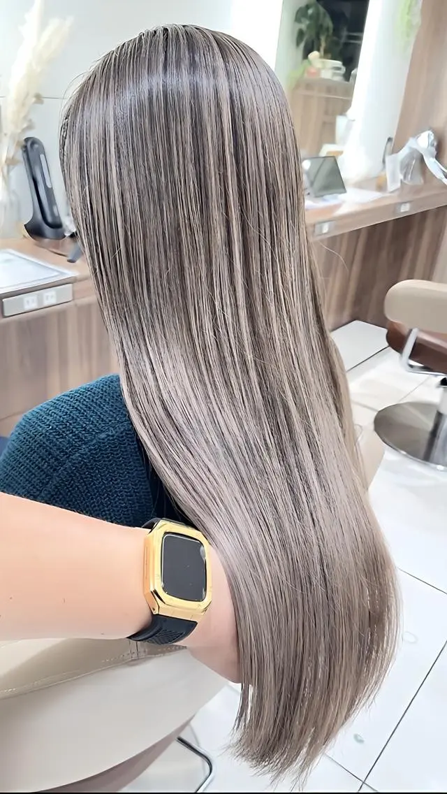 ロング カラー ブリーチ 髪質改善 ヘアカラー トリートメント 菅野翔汰/髪質改善 カラー/ブリーチのヘアスタイル