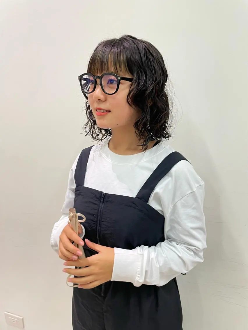 ショート カラー パーマ キッズ オトナヘア🌸 harukaのヘアスタイル
