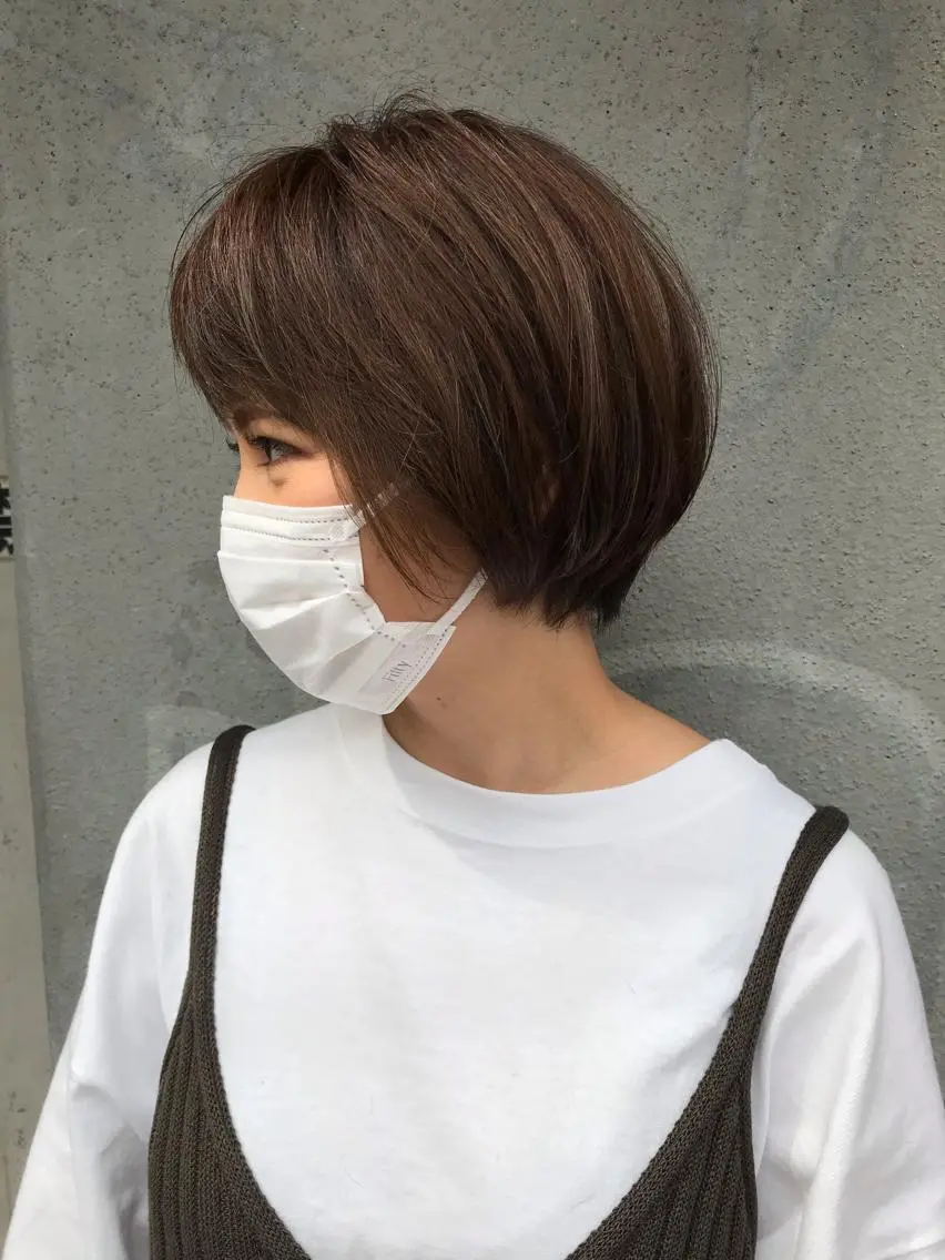 ショート 伸ばしかけ カット ヘアカラー トリートメント ayane⭐️ボブ・ ショート・パーマのヘアスタイル