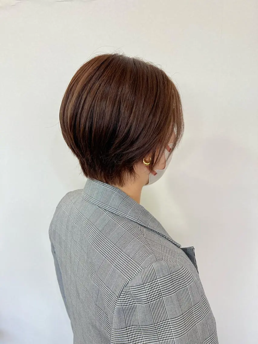 ショート カラー ショートヘア 渡辺 リオのヘアスタイル