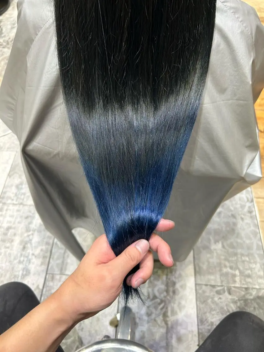 ロング カラー パーマ バレイヤージュ ブリーチ ケアブリーチ ダブルカラー ハイライトカラー カット ヘアカラー 縮毛矯正 トリートメント 銀座✨レイヤーカット 顔まわり/坂本亜裟海のヘアスタイル