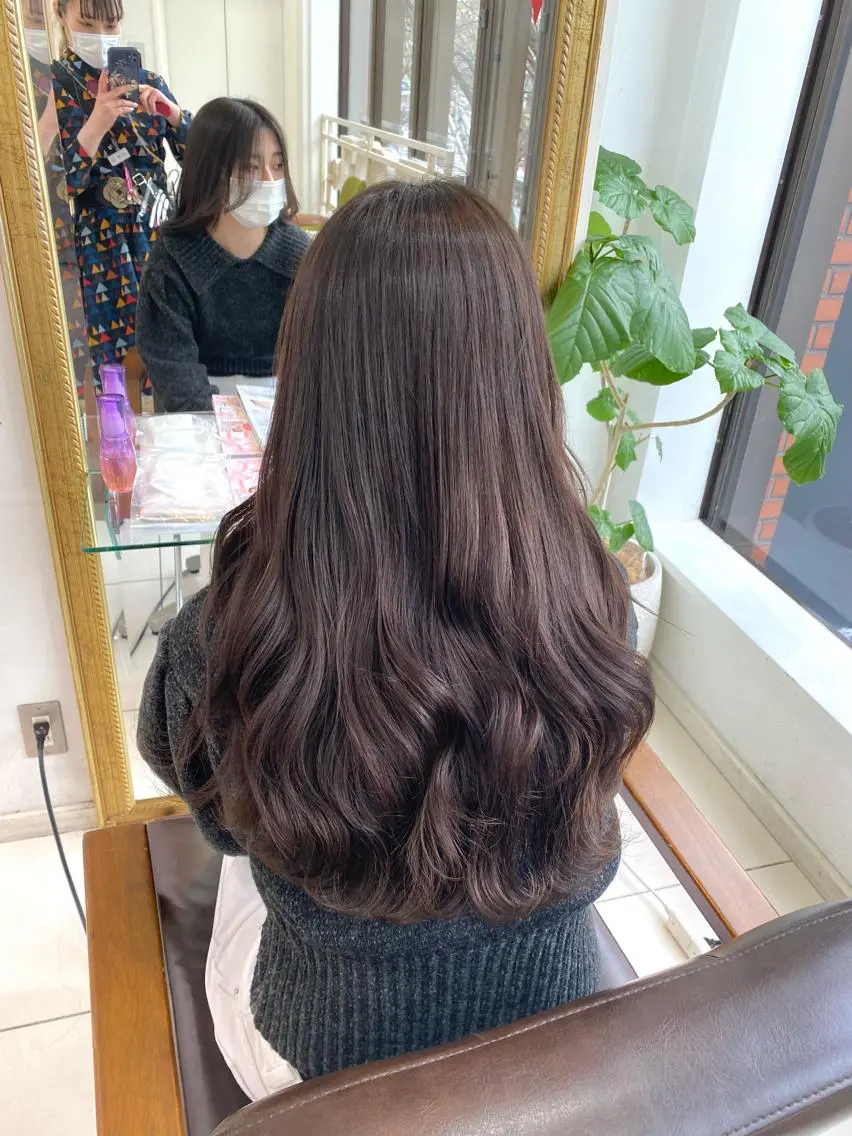 ロング カラー ヘアアレンジ 透明感カラー 古山 結季🌙🖤のヘアスタイル