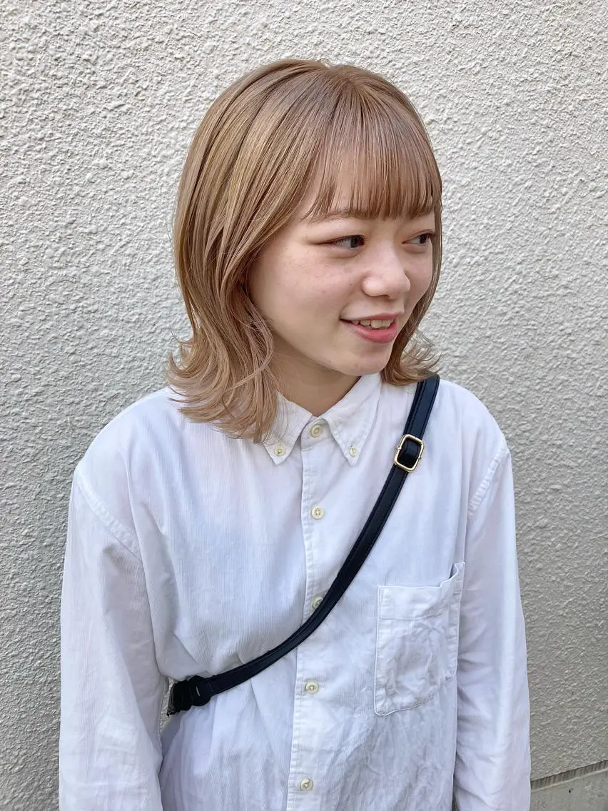 ショート カラー ブロンド nono/パーマ /顔まわりカット🐈のヘアスタイル