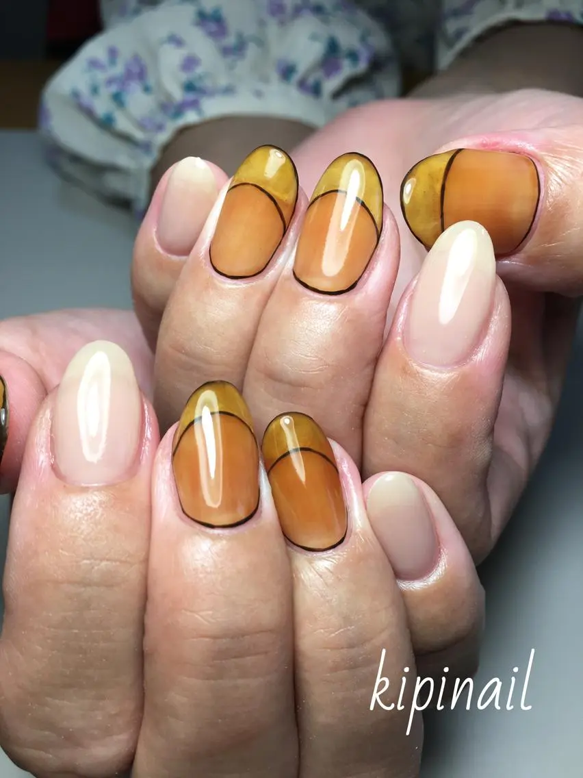 ネイル フレンチネイル kipinail 川﨑えりかのネイルデザイン