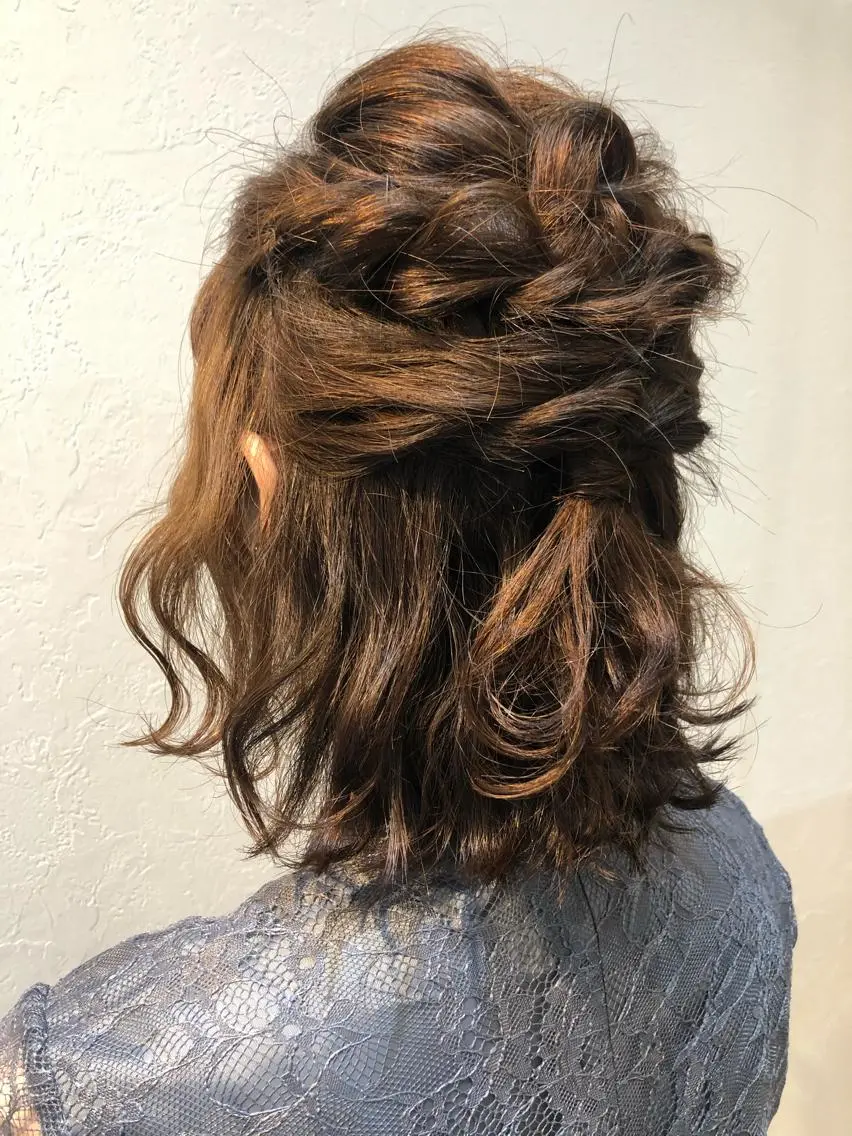 ミディアム ヘアアレンジ サワタ ミサのヘアスタイル