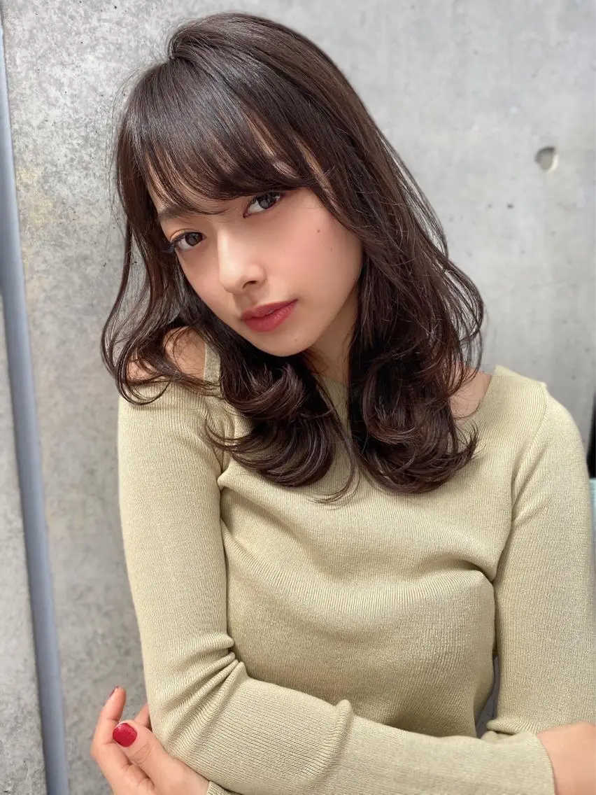 ミディアム カラー パーマ ヘアアレンジ 結婚式・ブライダル アッシュ ベージュカラー 黒髪 ブリーチ 韓国ヘア×2way 🇰🇷和知拓郎のヘアスタイル