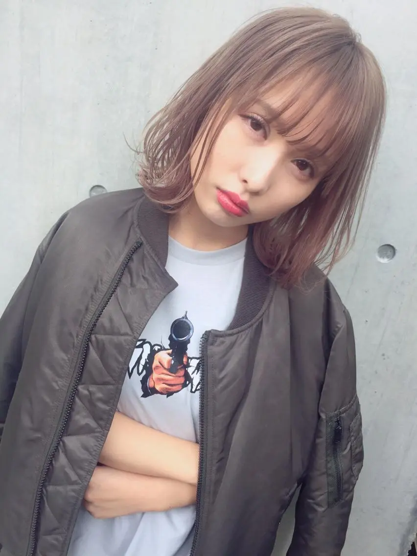 ショート ミディアム ヘアカラー トリートメント 透明感カラー🌿ボブ ✨飛田 ケイのヘアスタイル