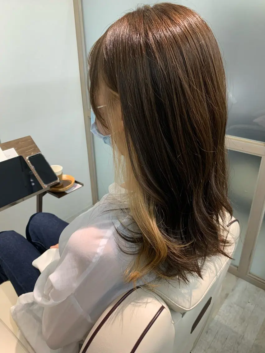 セミロング 髪質改善×艶カラー Haruのヘアスタイル