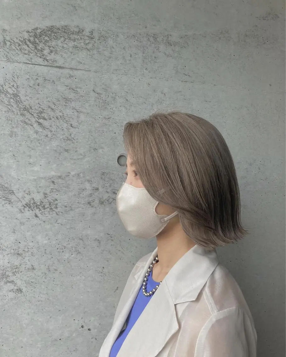 ミディアム カット ヘアカラー トリートメント はまべ です☆のヘアスタイル