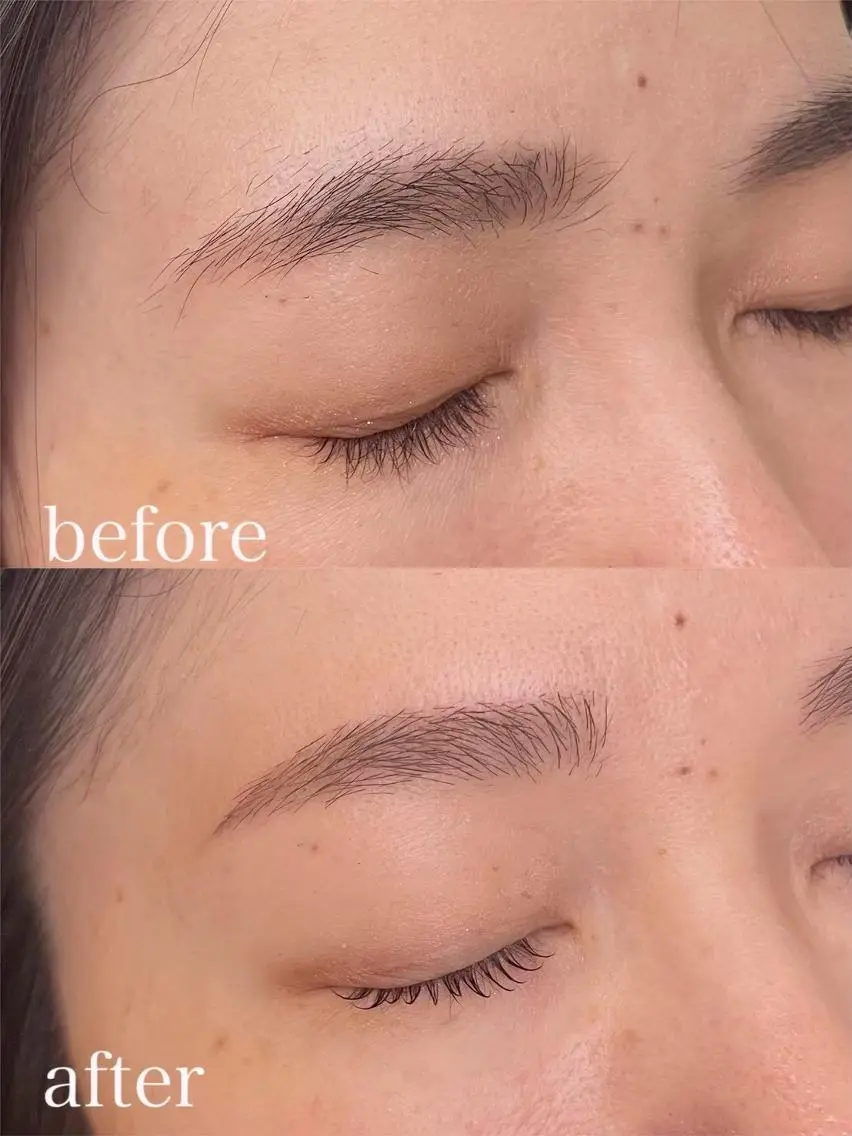 アイブロウ ワックス脱毛 眉カット 西崎 labeaux 梅田のマツエク・マツパデザイン