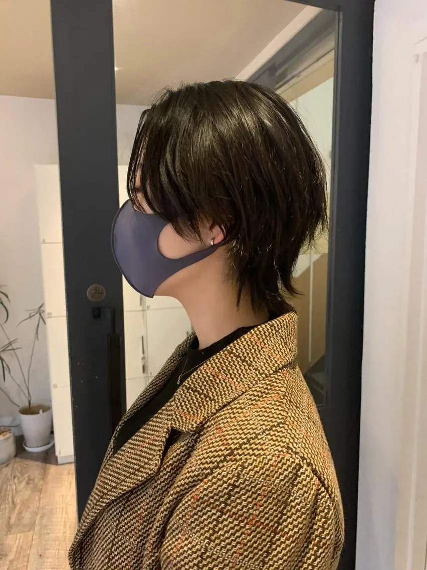 ショート カラー パーマ ヘアアレンジ メンズ キッズ ネイル マツエク・マツパ メンズウルフカット ショートヘア ウルフカット ショートネイル ウルフレイヤーカット /チヒロのヘアスタイル