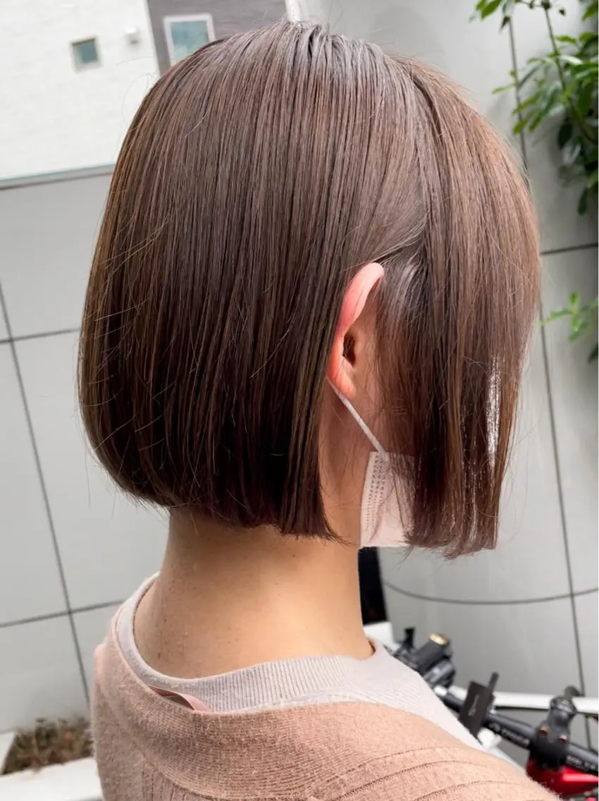 ミディアム カラー カット トリートメント 古指 匠巳のヘアスタイル