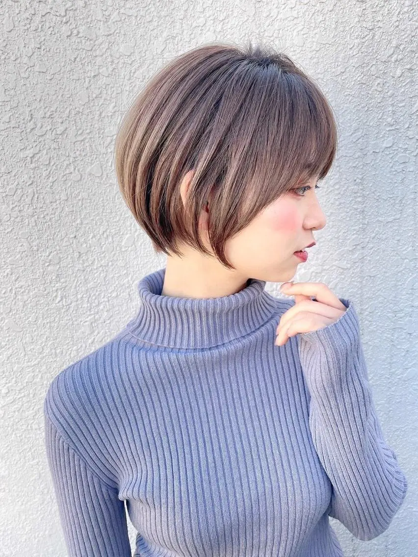 ショート ボブ ショートヘア トリートメント ✨コテ巻き風パーマ ✨川合佑哉のヘアスタイル