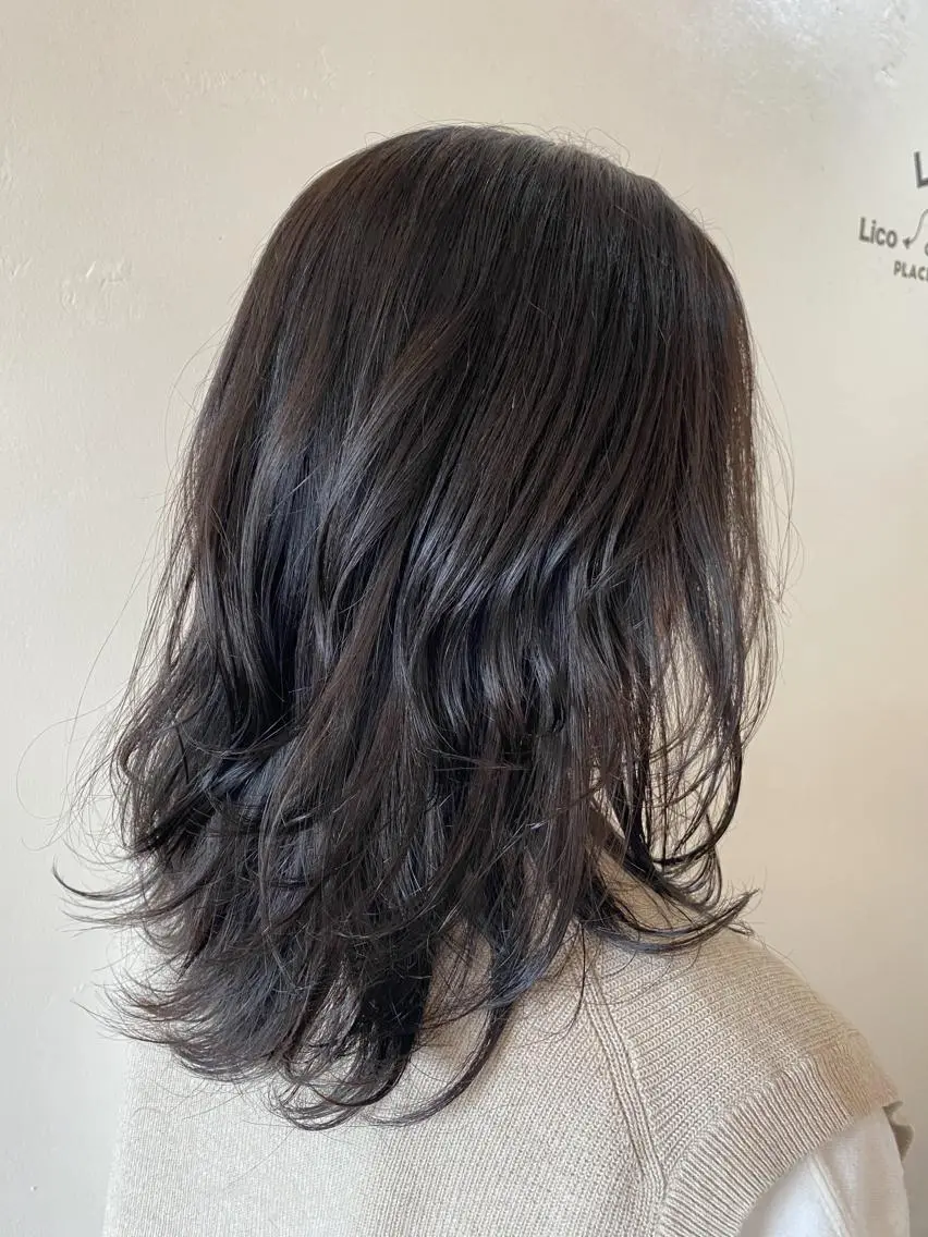 ミディアム カラー ブリーチ イルミナカラー ブリーチなしカラー stylist🎨 aye牧野莉香のヘアスタイル