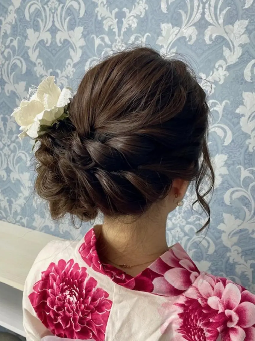 ヘアアレンジ 浴衣 shizuka 👸ヘアセット✨のヘアスタイル