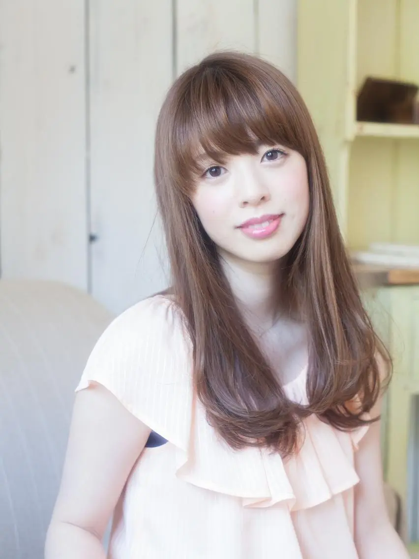 ロング カラー チカ ショート 髪質改善のヘアスタイル