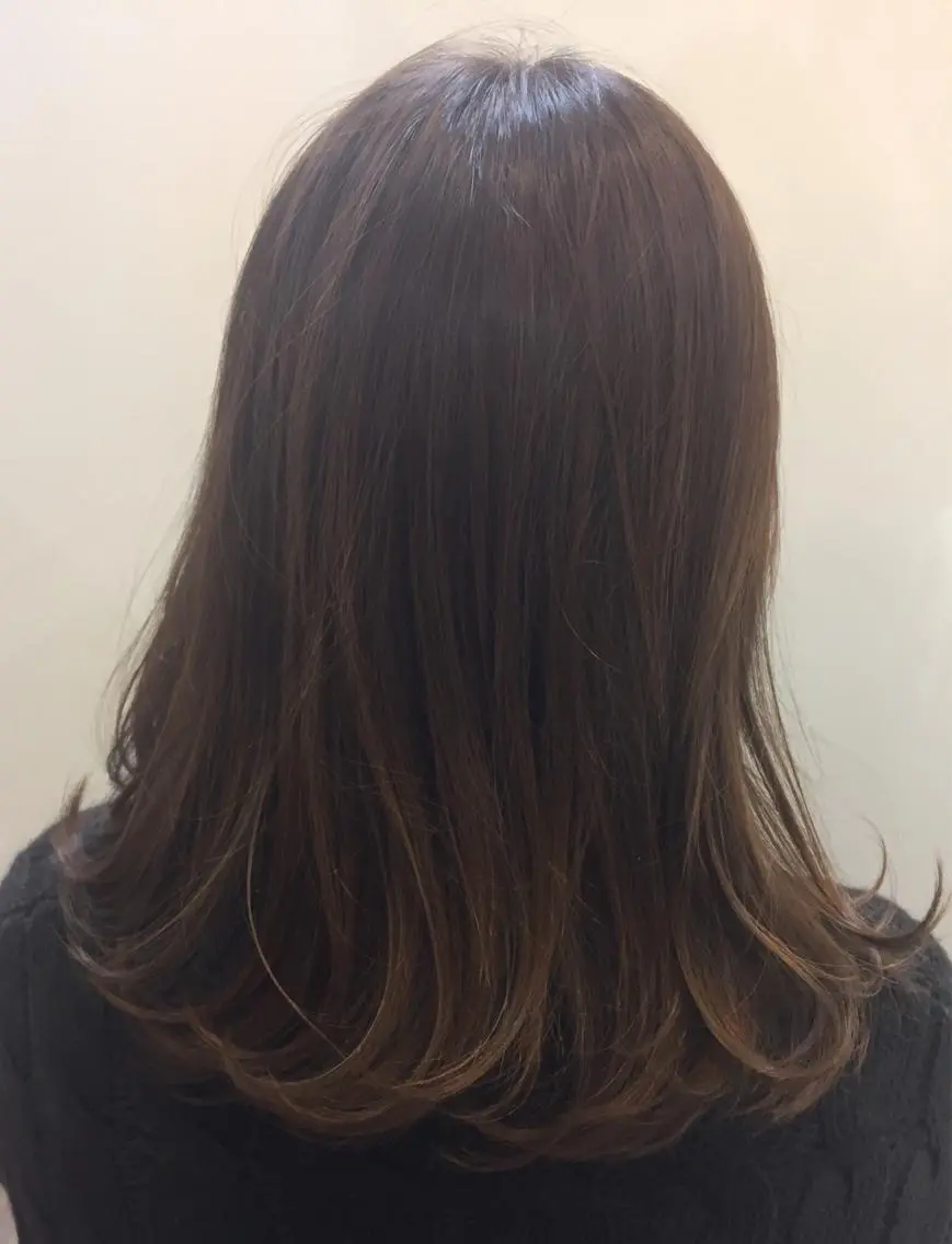 ミディアム カラー ヘアカラー トリートメント 髪質改善 LIME 長野駅のヘアスタイル