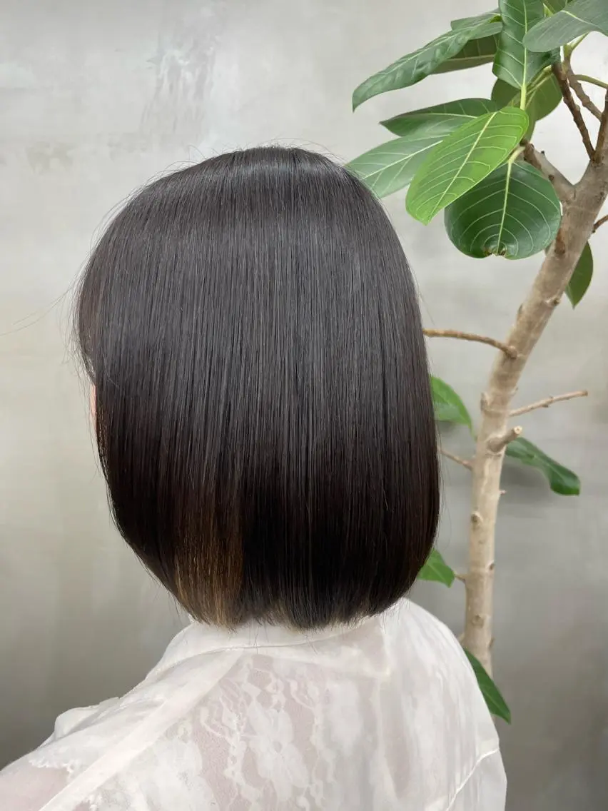 ミディアム ミディアムパーマ トリートメント 🫧ほのか /透明感カラー🫧のヘアスタイル