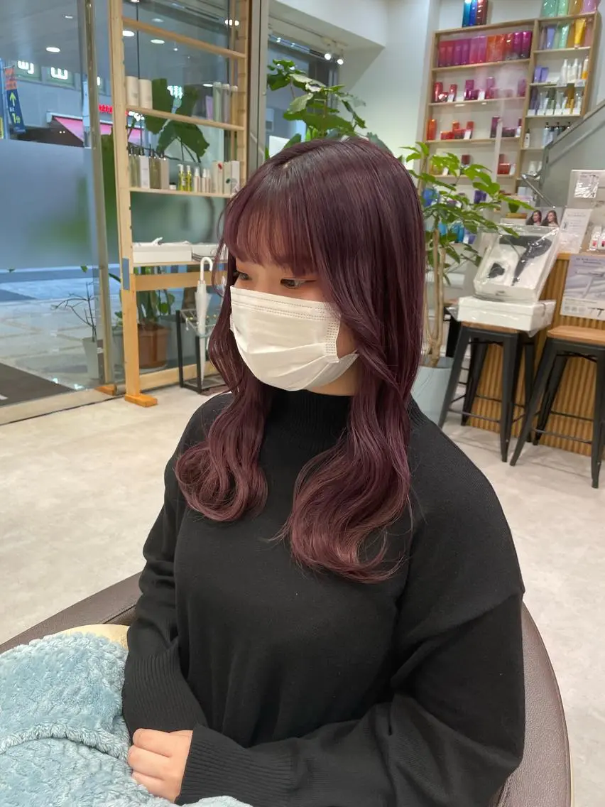 カラー ラベンダーカラー ラベンダーピンク ピンクカラー ヘアカラー ピンクカラー🎀/ ミルクティー🍼花音のヘアスタイル