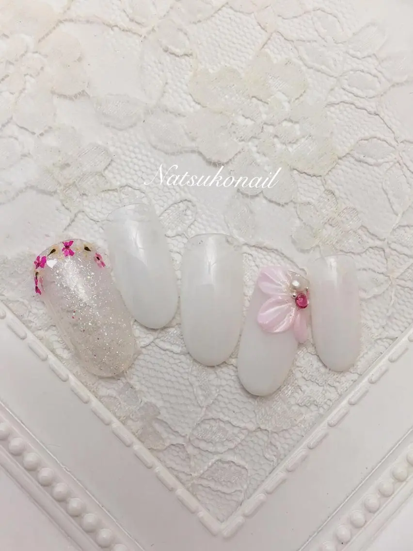 ショート ネイル 桜ネイル NATSUKO NAILのネイルデザイン