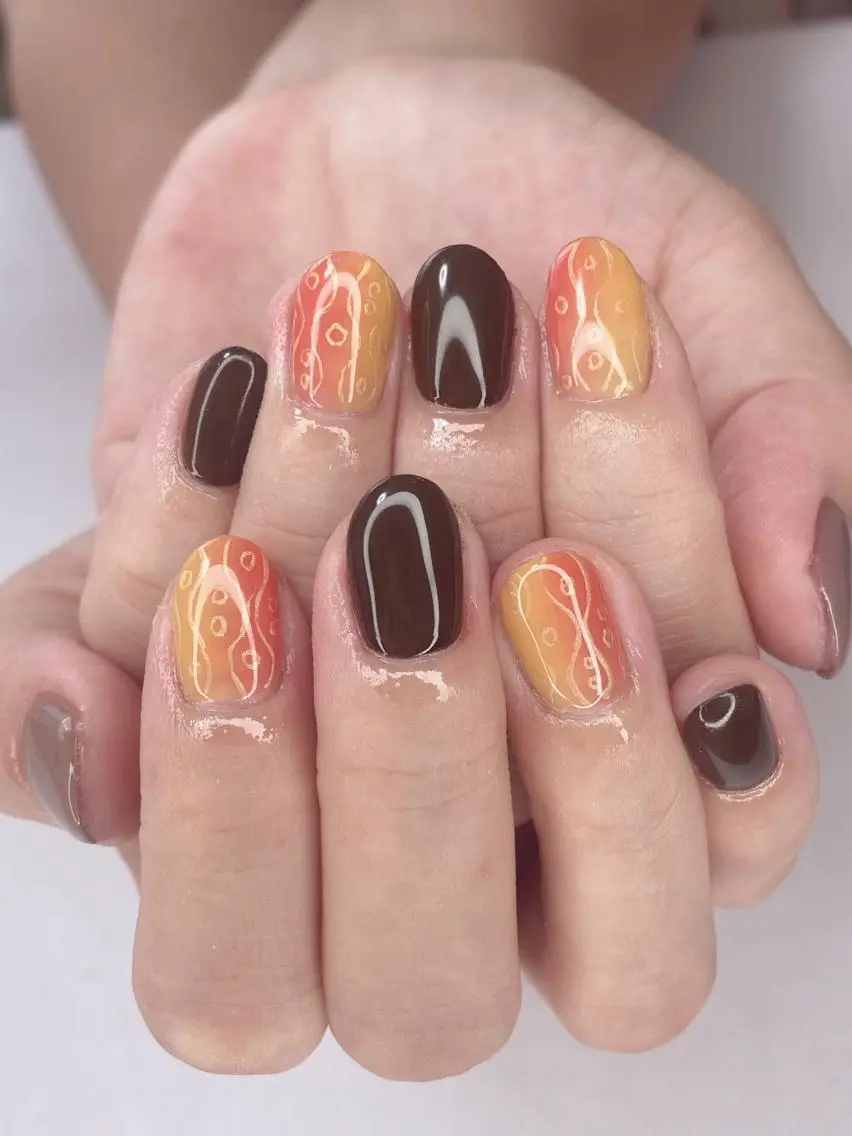 ネイル アートネイル オーロラネイル 桜ネイル クリアネイル ドット Ｎail Ｓalon ertiのネイルデザイン
