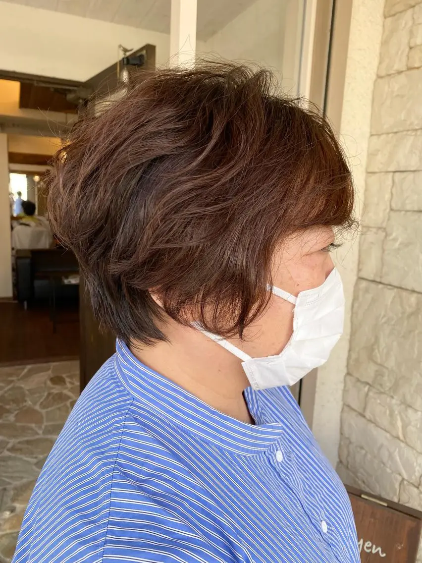 ショート パーマ ショートヘア 井上 歩美のヘアスタイル