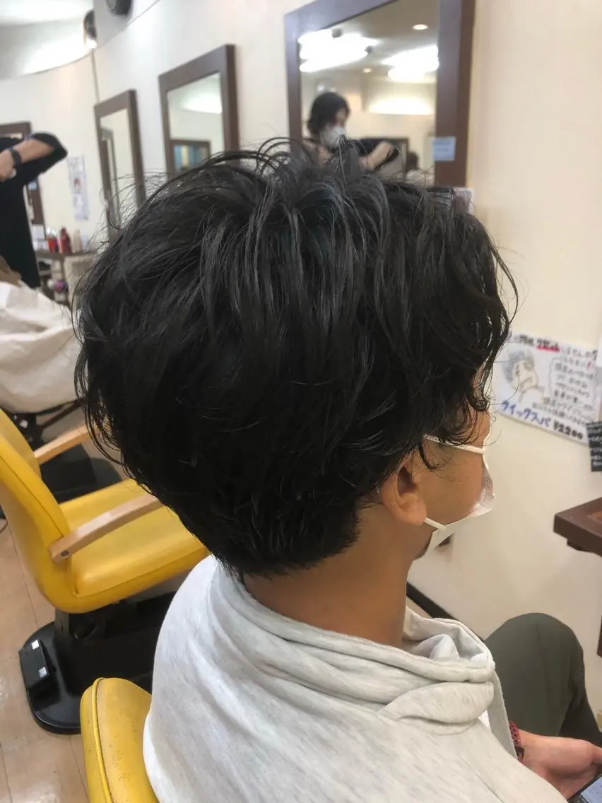 ショート カラー パーマ メンズ 菊地 智 【LAZO】千歳船橋のヘアスタイル