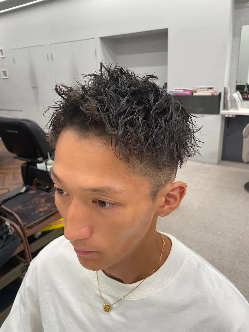 ショート パーマ メンズ 京都河原町 メンズパーマ助川龍哉のヘアスタイル