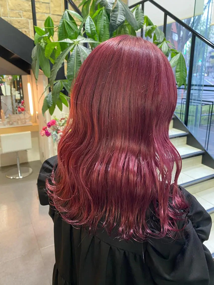 セミロング カラー ヘアアレンジ TSUNA 🌙 Lim 五反田のマツエク・マツパデザイン