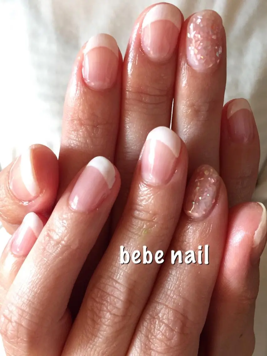 ネイル アートネイル フレンチネイル ジェルネイル パラジェル ストーンネイル Ann nailのネイルデザイン
