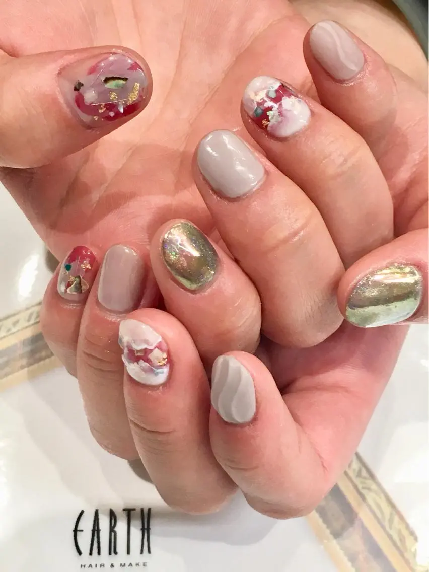 ネイル ニュアンスネイル ハンドネイル 佐藤 まりえのネイルデザイン