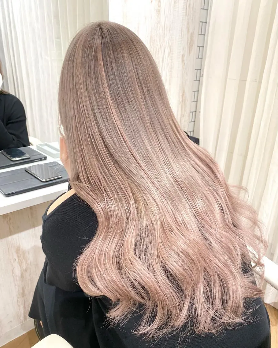 ロング カラー シールエクステ ブリーチ ケアブリーチ ダブルカラー ハイライトカラー 🌙HIZUKI🌙 ハイトーン 艶髪のヘアスタイル