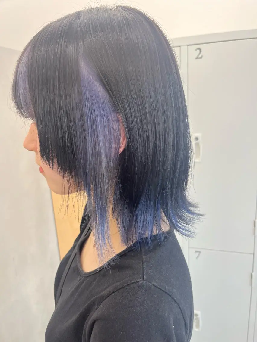 ミディアム カラー ブリーチ ダブルカラー インナーカラー トリートメント 🎀透明感 カラー🎀ミズキのヘアスタイル